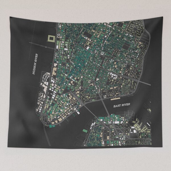 Item preview, New York City Building Map designed and sold by DreamingBeetle.