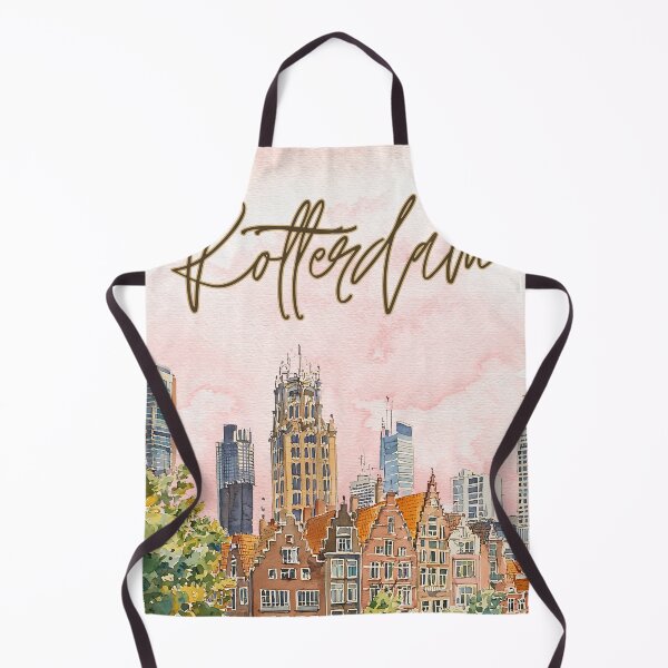Item preview, Rotterdam Epic City Silhouette Modern Skyline Print designed and sold by TuncGK.