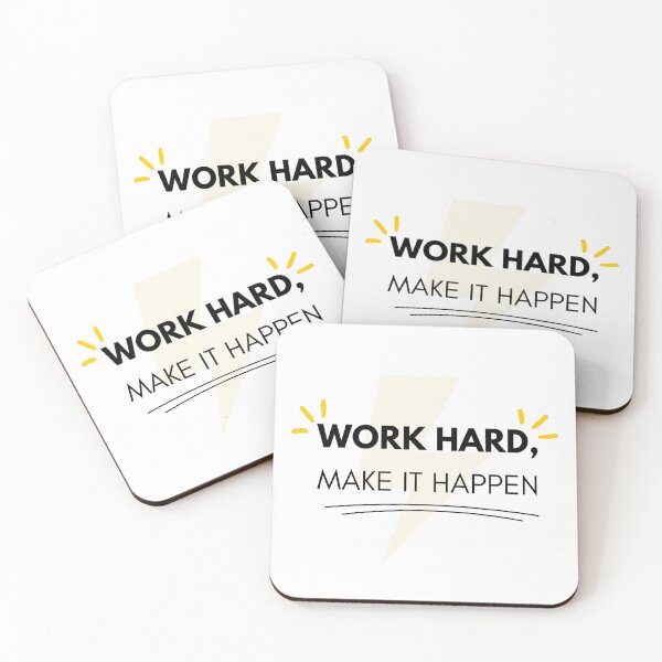 Item preview, Work hard, make it happen  designed and sold by kstheladesigns.