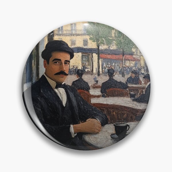 Item preview, Alberto Santos-Dumont | Post-impressionist painting style designed and sold by ComicsFactory.