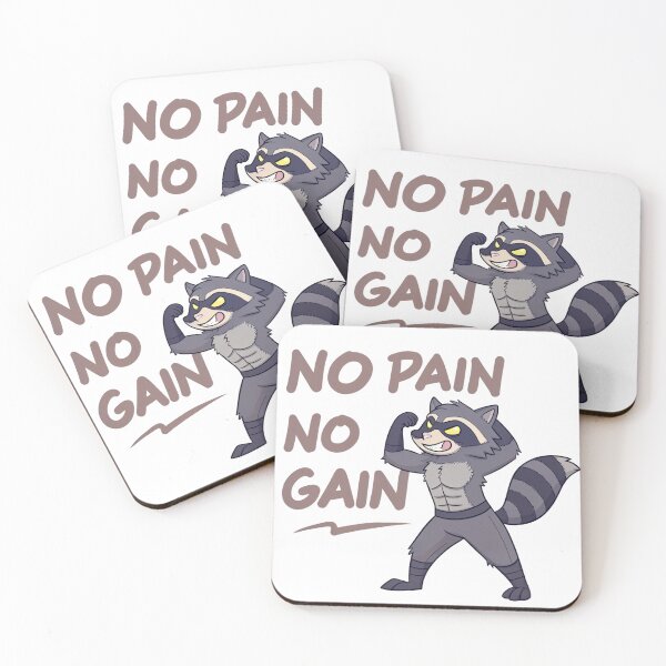 Item preview, No Pain No Gain: Muscle Raccoon  designed and sold by artcultreone.