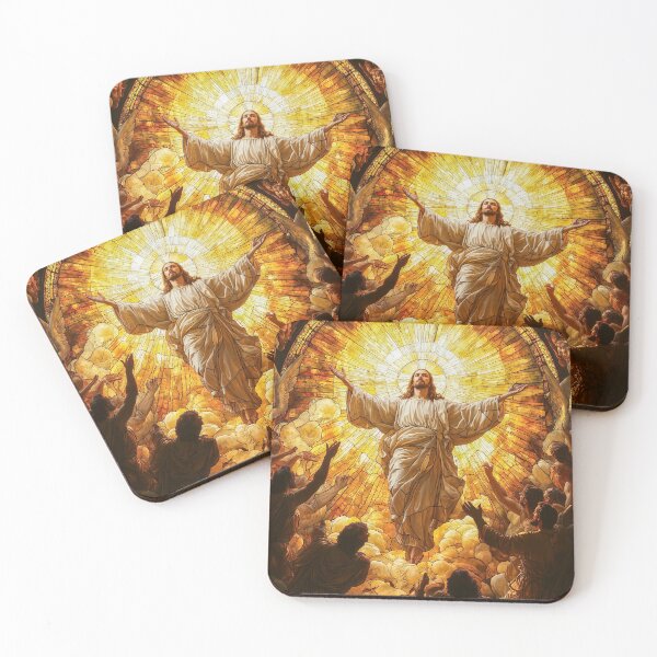 Item preview, Ascension of Jesus Stained Glass Easter Artwork designed and sold by AdamesArtStudio.