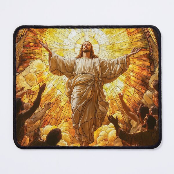 Item preview, Ascension of Jesus Stained Glass Easter Artwork designed and sold by AdamesArtStudio.