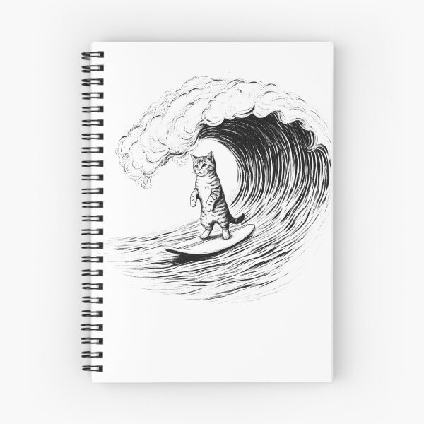 Item preview, Cat Surfboard Surfer Surfing Surf designed and sold by Kimberley King Art  King Art.