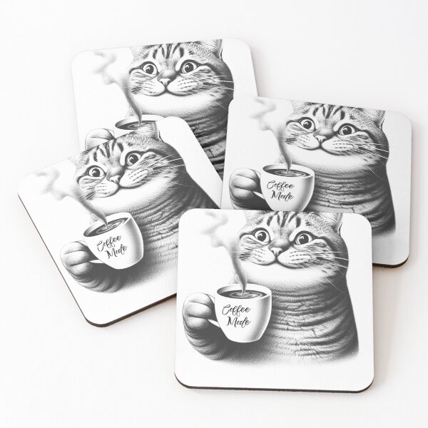 Item preview, Cat Dink Coffee Mode designed and sold by Kimberley King Art  King Art.