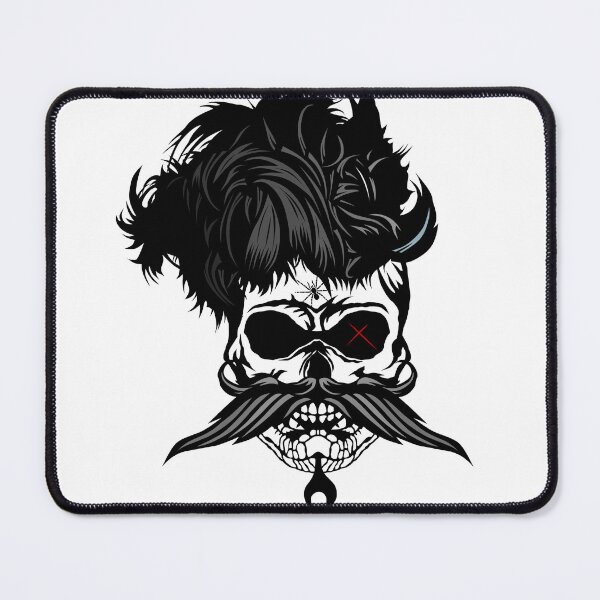 Item preview, calavera hipster calavera serpiente bigote araña tatuaje tribal designed and sold by Achille3777.