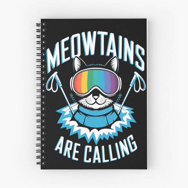 Item preview, Funny Ski Cat Lovers Meowtains Are Calling LGBTQ Skiing designed and sold by savrmiller.