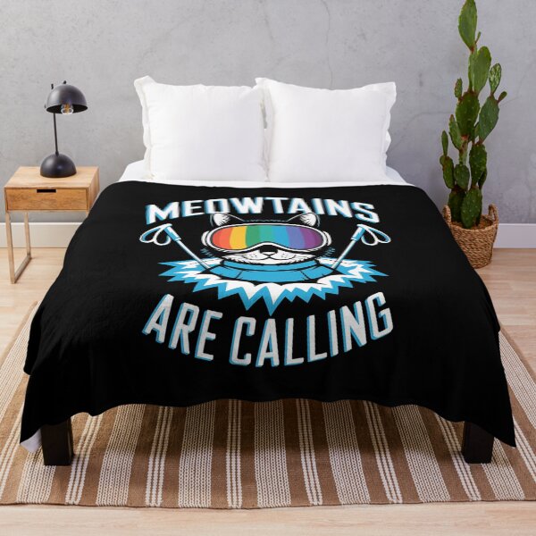 Item preview, Funny Ski Cat Lovers Meowtains Are Calling LGBTQ Skiing designed and sold by savrmiller.