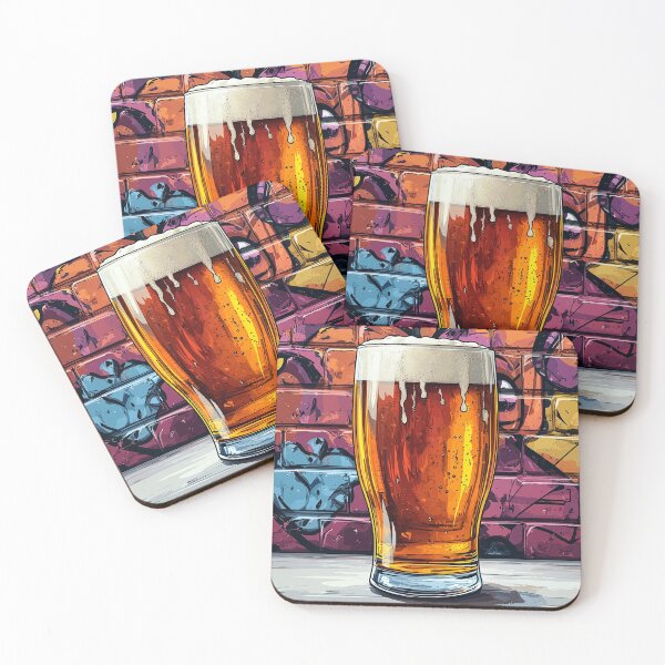 Item preview, Beer pint & graffiti wall designed and sold by JuicyHeart-tasteshop.