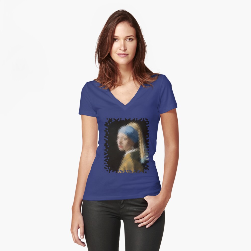 Item preview, Fitted V-Neck T-Shirt designed and sold by PASdesign.