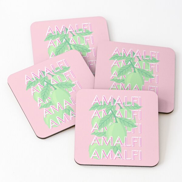Item preview, Amalfi Coast, Italy Travel Art, Pink designed and sold by Magic Love Art Print.