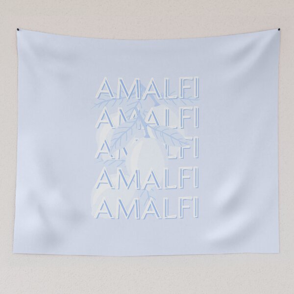 Item preview, Amalfi Coast, Italy, Travel Art, Preppy, Blue designed and sold by Magic Love Art Print.