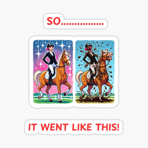 Item preview, "Horse Riding: The Before & After¨ designed and sold by GOMO HORSY HORSY COLOUR.