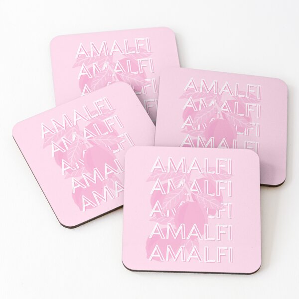 Item preview, Amalfi Coast, Italy, Travel Art, Preppy, Pink designed and sold by Magic Love Art Print.