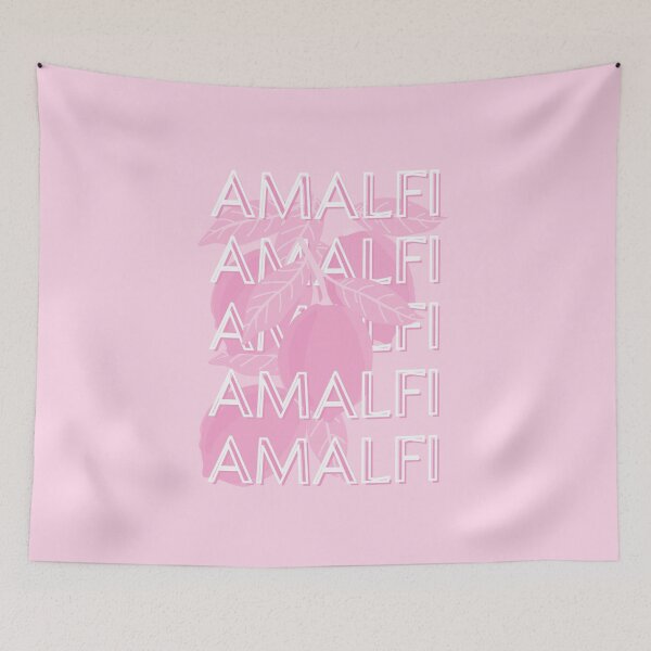 Item preview, Amalfi Coast, Italy, Travel Art, Preppy, Pink designed and sold by Magic Love Art Print.