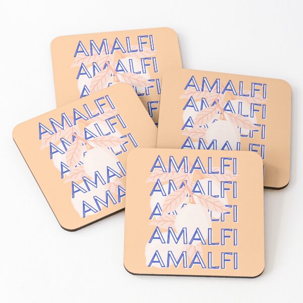 Item preview, Amalfi Coast, Italy Travel Art, Preppy, Minimalist, Orange designed and sold by Magic Love Art Print.