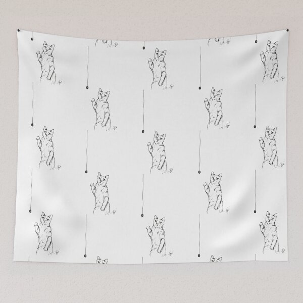 Item preview, Curious Paw- Cat Playing with a String designed and sold by DipakSonarArt.