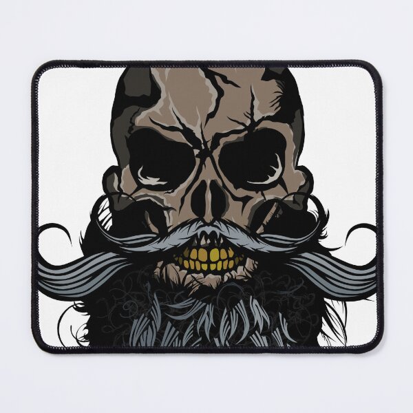Item preview, skull hipster skull bearded mustache beard mustached design bald designed and sold by Achille3777.