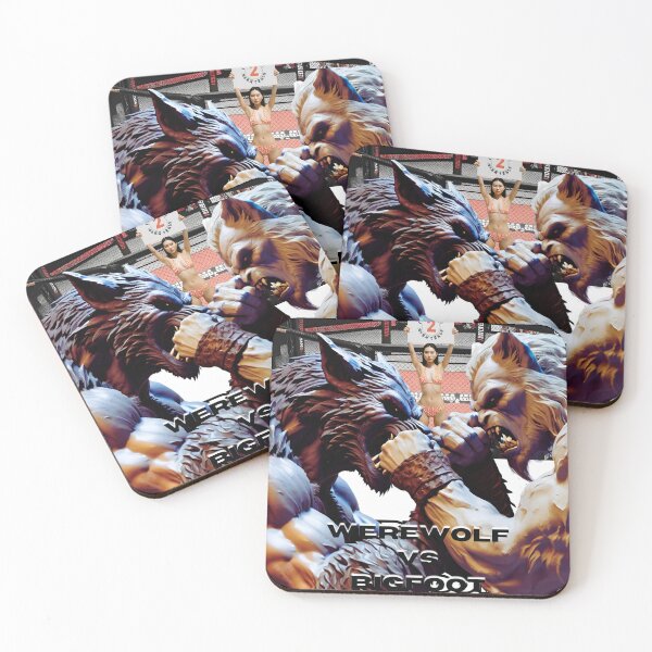 Item preview, "werewolf vs bigfoot round 2 fight" designed and sold by The Far Far North.