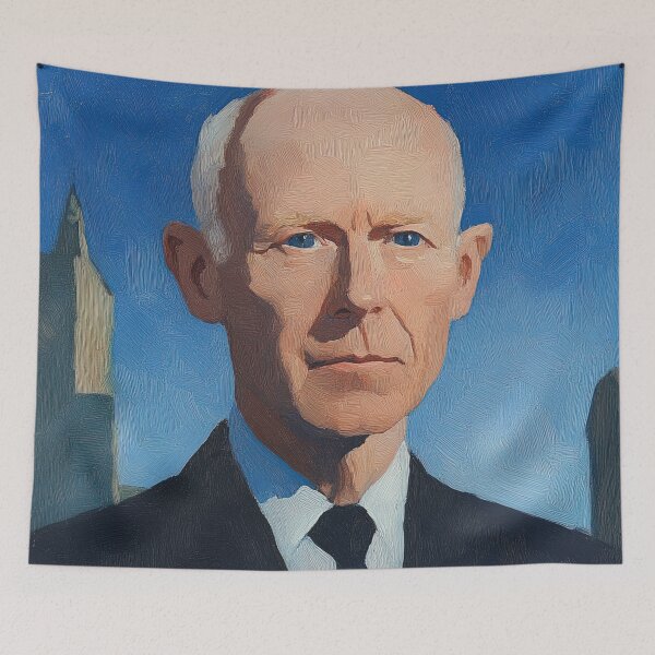 Item preview, Alec Douglas-Home | Post-impressionist painting style designed and sold by ComicsFactory.