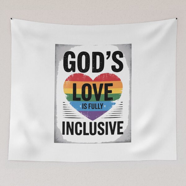 Item preview, Gay Gods Love Fully Inclusive Rainbow Pride Flag LGBTQ designed and sold by aidenpier.