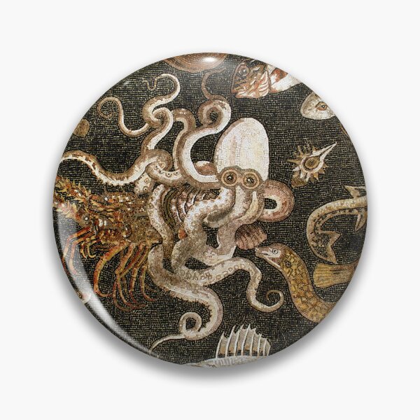 Artikelvorschau, Antikes römisches Mosaik Pompeji Sea Life Steinmosaik entworfen und verkauft von Pixelchicken.