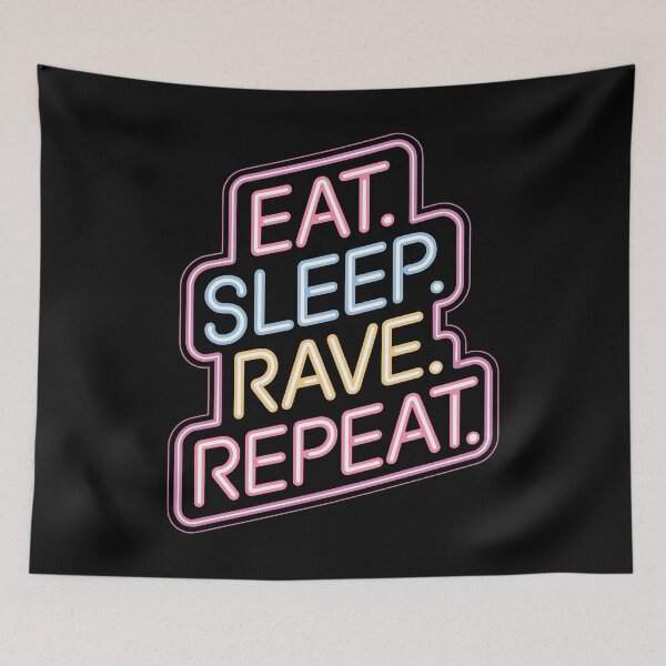 Item preview, Eat Sleep Rave Repeat - Neon Sign Design designed and sold by SpecialtiesShop.