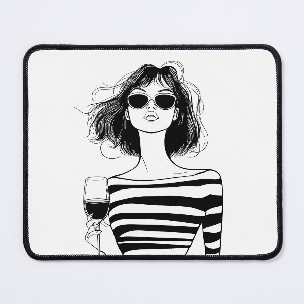 Item preview, Effortless Style: Girl in Stripes designed and sold by Ramona-Gliga.