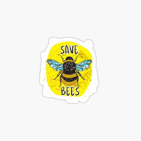 Item preview, Save Bees Sticker 1 designed and sold by Lotus Soul Creative.