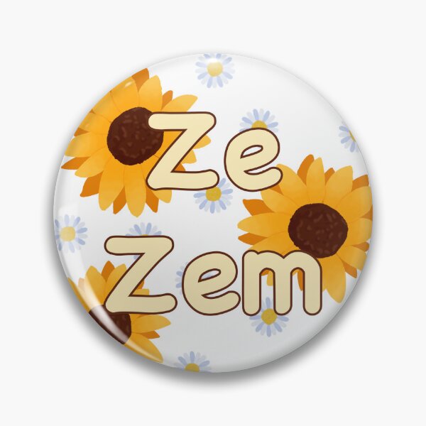 Item preview, Ze/Zem Sunflower Pronoun designed and sold by AmazingGRACEful.