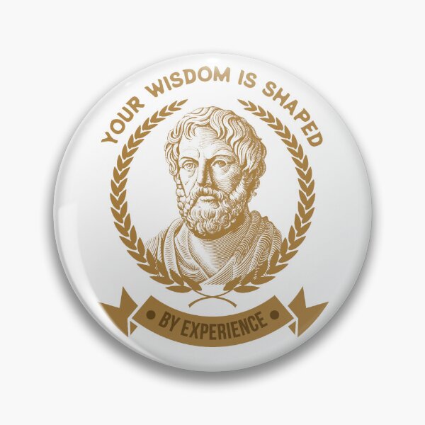Item preview, Your Wisdom Is Shaped By Experience In Bronze, Ancient Philosopher With Laurel Wreath, Elegant Engraving of Timeless Intellect designed and sold by SplashTastic.