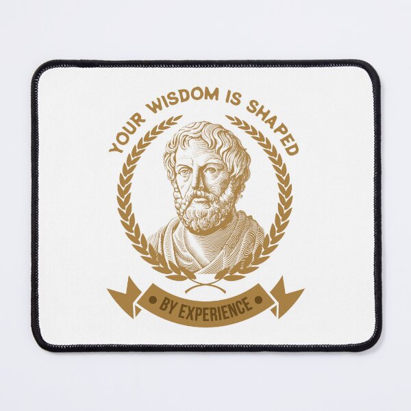 Item preview, Your Wisdom Is Shaped By Experience In Bronze, Ancient Philosopher With Laurel Wreath, Elegant Engraving of Timeless Intellect designed and sold by SplashTastic.