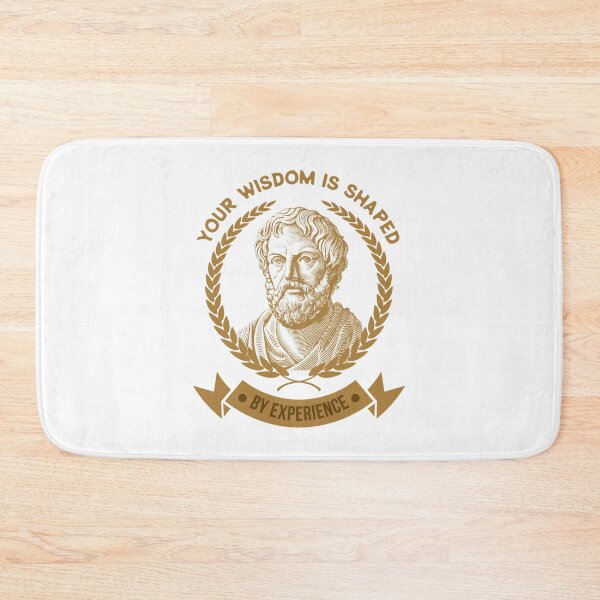 Item preview, Your Wisdom Is Shaped By Experience In Bronze, Ancient Philosopher With Laurel Wreath, Elegant Engraving of Timeless Intellect designed and sold by SplashTastic.
