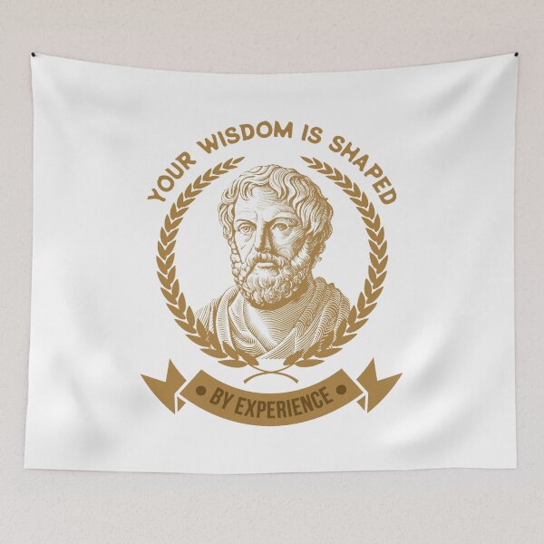Item preview, Your Wisdom Is Shaped By Experience In Bronze, Ancient Philosopher With Laurel Wreath, Elegant Engraving of Timeless Intellect designed and sold by SplashTastic.