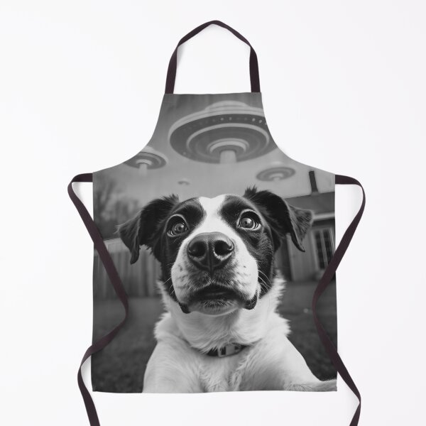 Item preview, Dog UFO Sighting: Paw-some Proof in Retro Black & White designed and sold by WAUZ.