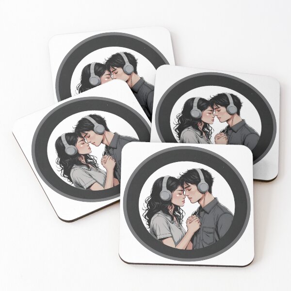 Item preview, Romantic Couple Listening to Music Together designed and sold by simaso.