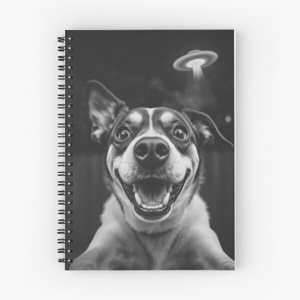 Item preview, Alien Fetch Quest: Dog & UFO Drama in Dramatic Monochrome designed and sold by WAUZ.