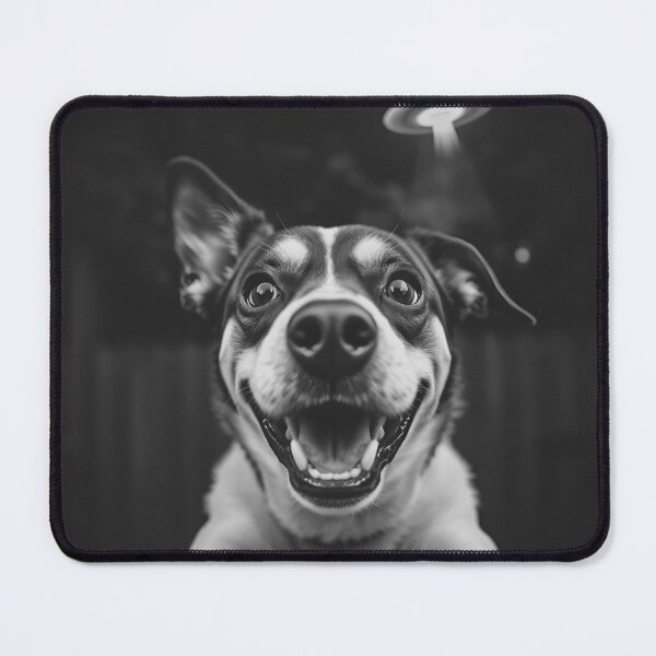 Item preview, Alien Fetch Quest: Dog & UFO Drama in Dramatic Monochrome designed and sold by WAUZ.