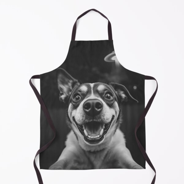Item preview, Alien Fetch Quest: Dog & UFO Drama in Dramatic Monochrome designed and sold by WAUZ.