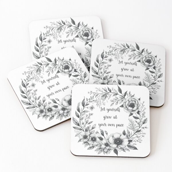 Item preview, Let yourself grow at your own pace-  Floral Journals designed and sold by Meemaart.