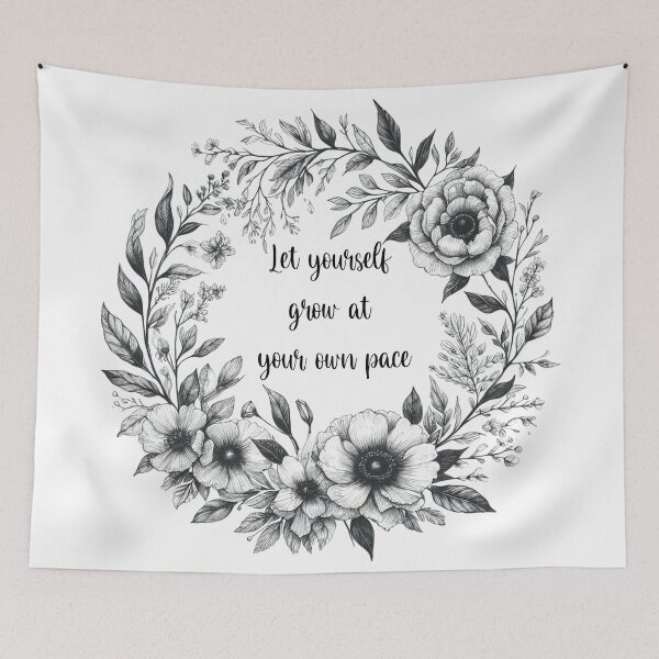 Item preview, Let yourself grow at your own pace- Floral Journals designed and sold by Meemaart.