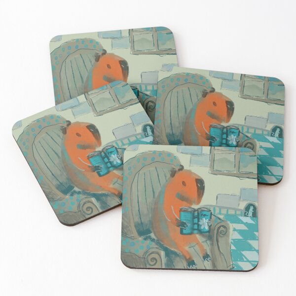 Item preview, capybara reading a good book designed and sold by guilhernunes.