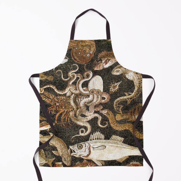 Item preview, Antique Roman Mosaic Pompeii Sea Life Stone Mosaic designed and sold by Pixelchicken.