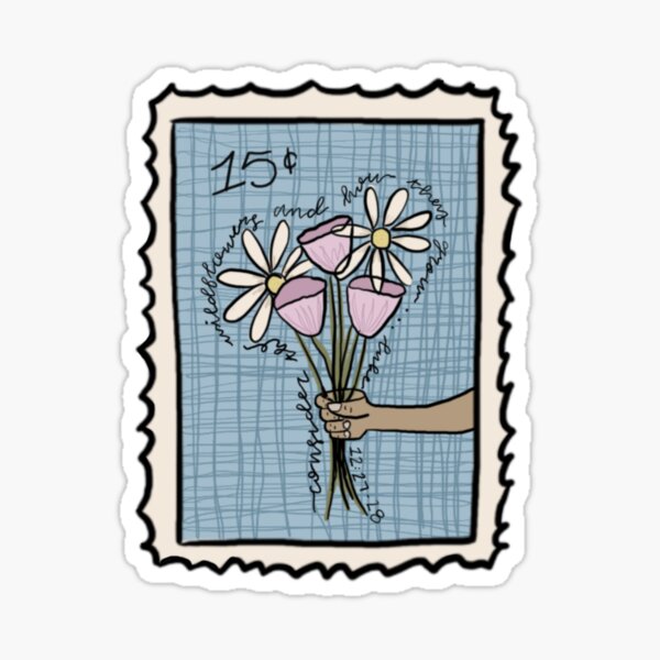 Item preview, Consider the Wildflowers Stamp designed and sold by kenleyallred.