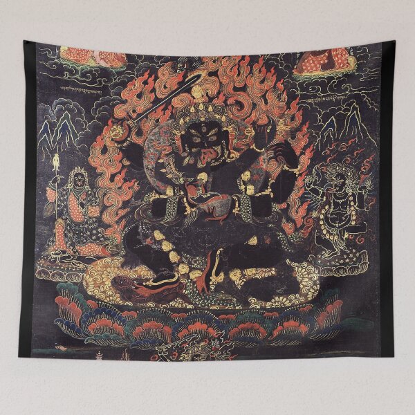 Item preview, Mandala 223 Mahakala Buddhist Protector Chaturbhuja Four hands 1800s designed and sold by GuyBlank.