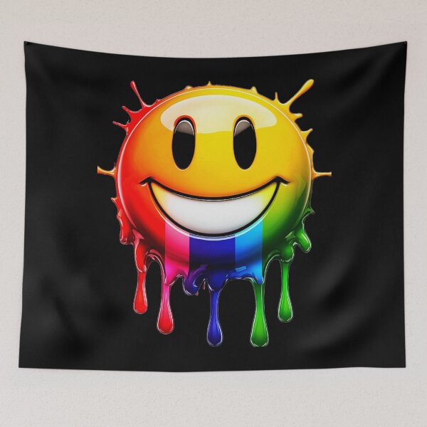 Item preview, Colorful Smile Face Paint Drip designed and sold by SteezeeStore.