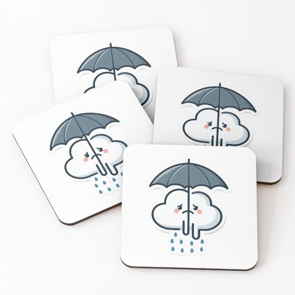 Artikelvorschau, Aufkleber einer weinenden Wolke mit Regenschirm, Premium, cool, trendig, bestes Geschenk entworfen und verkauft von Imaginarium of Chaos falcon88 .