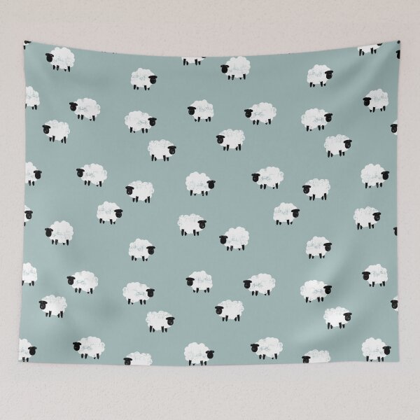 Item preview, Sheep - Soft blue designed and sold by littlearrow.