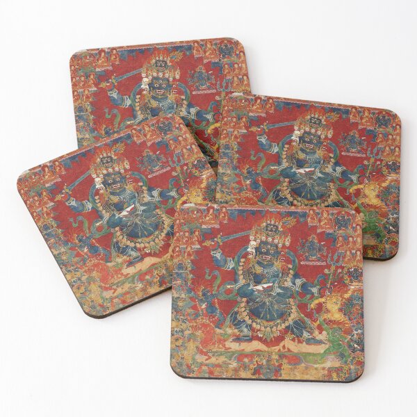Item preview, Mandala 224 Mahakala Buddhist Protector Chaturmukha Four Faced 1400s designed and sold by GuyBlank.