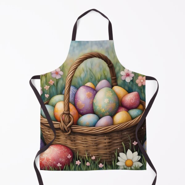 Artikelvorschau, Mit Tinte gewaschener Osterkorb und bemalte Eier entworfen und verkauft von ACuriousshoppe.